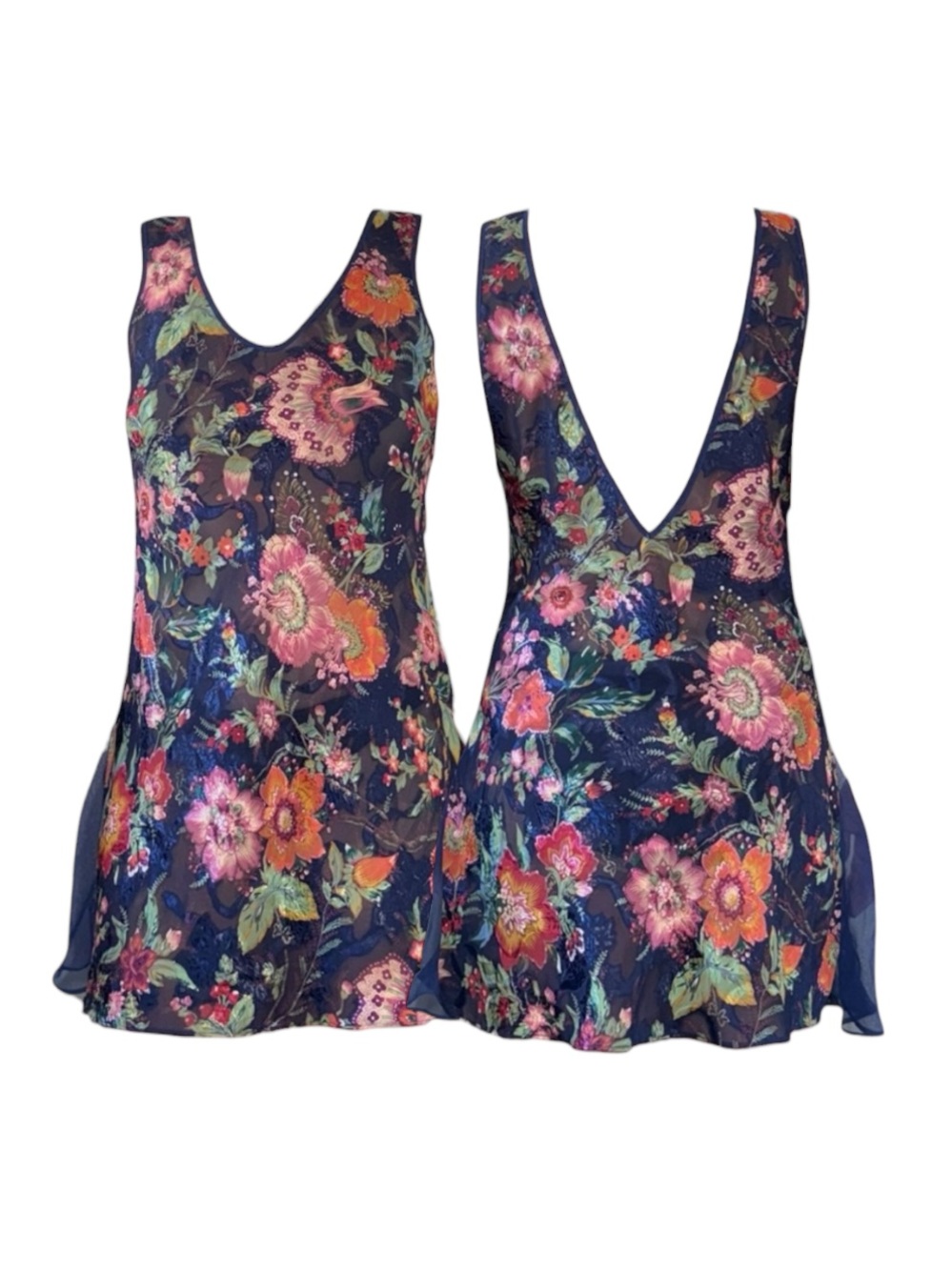 Vintage Victoria's Secret Navy Floral Dress